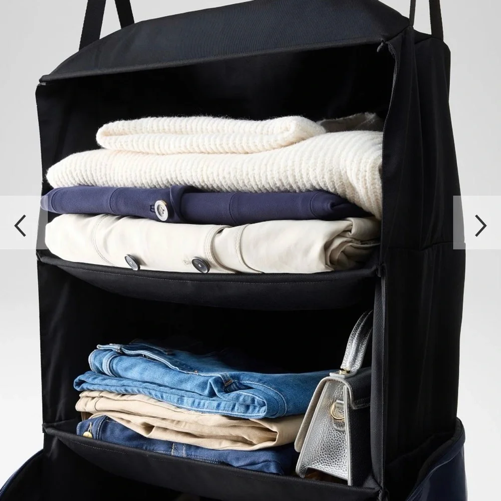 Mark & Graham TERMINAL 1 HANGING WARDROBE TRAVEL BAG navy blue, no monogram NEW